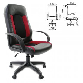 Кресло офисное BRABIX Strike EX-525 (черно-красный) в Новом Уренгое - novyj-urengoj.katalogmebeli.com | фото