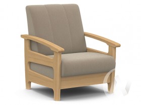 Кресло для отдыха Омега (бук лак/CATANIA LATTE) в Новом Уренгое - novyj-urengoj.katalogmebeli.com | фото 1