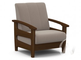Кресло для отдыха Омега (орех лак/CATANIA COCOA) в Новом Уренгое - novyj-urengoj.katalogmebeli.com | фото 1