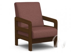 Кресло отдыха Вега-34 (орех лак/UNO BERRY) в Новом Уренгое - novyj-urengoj.katalogmebeli.com | фото