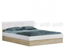 Кровать 1,6 спальня Фортуна (Дуб сонома/белый глянец) в Новом Уренгое - novyj-urengoj.katalogmebeli.com | фото