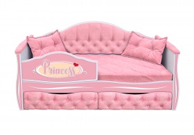 Кровать 160 серии Иллюзия 2 ящика 15 Бледно-розовый (подушки) в Новом Уренгое - novyj-urengoj.katalogmebeli.com | фото