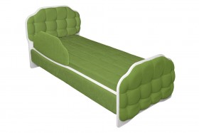Кровать 190 Атлет Lux 76 Зелёный (мягкий бортик) в Новом Уренгое - novyj-urengoj.katalogmebeli.com | фото