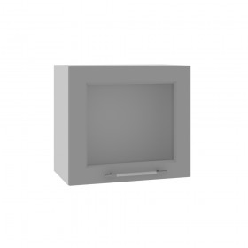 Квадро ВПГС 500 шкаф верхний горизонтальный со стеклом высокий (Лунный свет/корпус Серый) в Новом Уренгое - novyj-urengoj.katalogmebeli.com | фото
