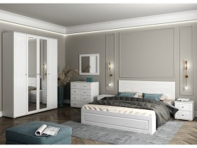 Модульная спальня Барселона (Белый/Белый глянец) в Новом Уренгое - novyj-urengoj.katalogmebeli.com | фото