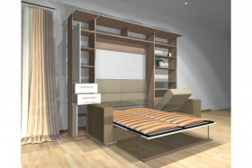 Шкаф-кровать с диваном Каролина в Новом Уренгое - novyj-urengoj.katalogmebeli.com | фото 3