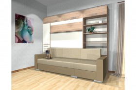 Шкаф-кровать с диваном Каролина в Новом Уренгое - novyj-urengoj.katalogmebeli.com | фото 4