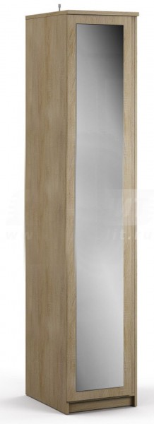 Веста СБ-2260 Шкаф 1 дверный с зеркалом Дуб Сонома в Новом Уренгое - novyj-urengoj.katalogmebeli.com | фото