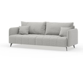 Валериан диван трёхместный прямой Светло-серый, ткань RICO FLEX 108 в Новом Уренгое - novyj-urengoj.katalogmebeli.com | фото